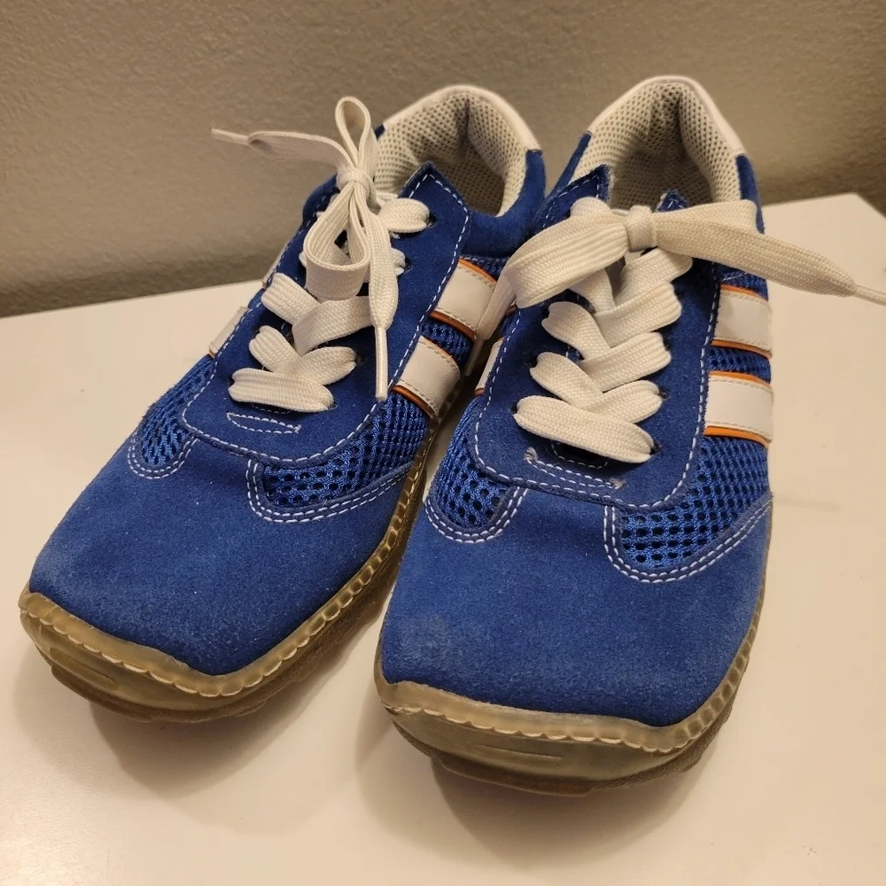 Steve Madden Ashlee Blue White Orange Fashion Sneakers